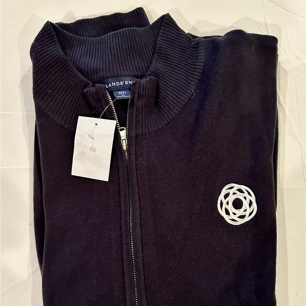 Land’s End Men’s Zip UpSweater/Jacket Navy 5XL with tags